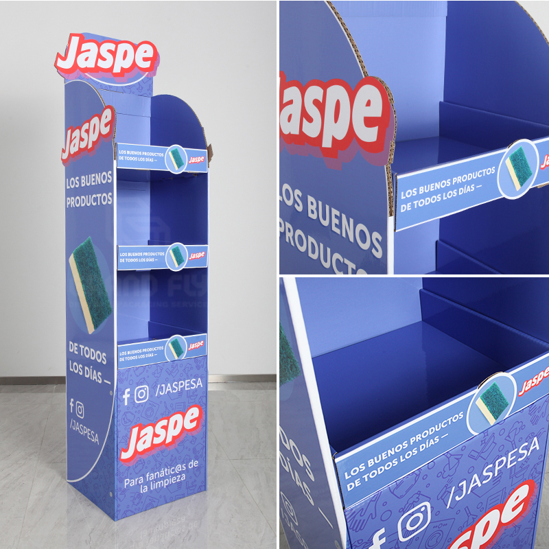 Kitchenware POP Cardboard Retail Displays Rack for Dish Towel -6