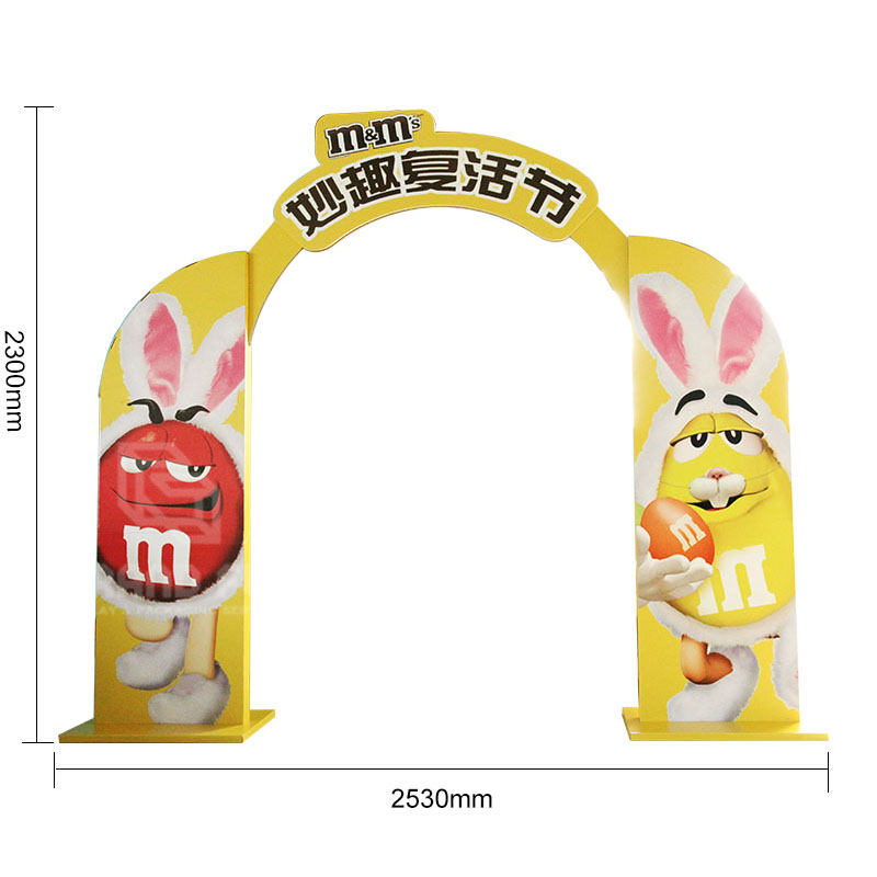 M&M Chocolate POSPOP Cardboard Arch Advertising Display Standee-6