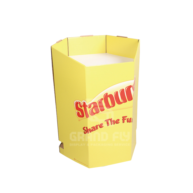 POP Carton Corrugated Hexagon Chewing Gum Grocery Display Dump Bins-1