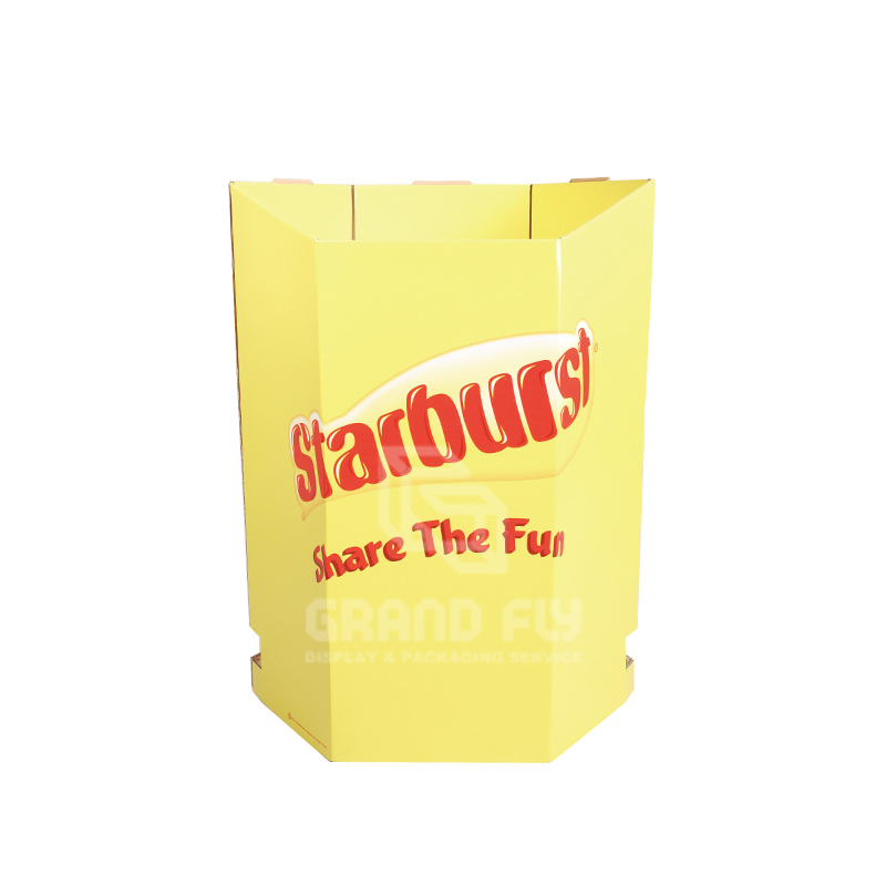 POP Carton Corrugated Hexagon Chewing Gum Grocery Display Dump Bins-2
