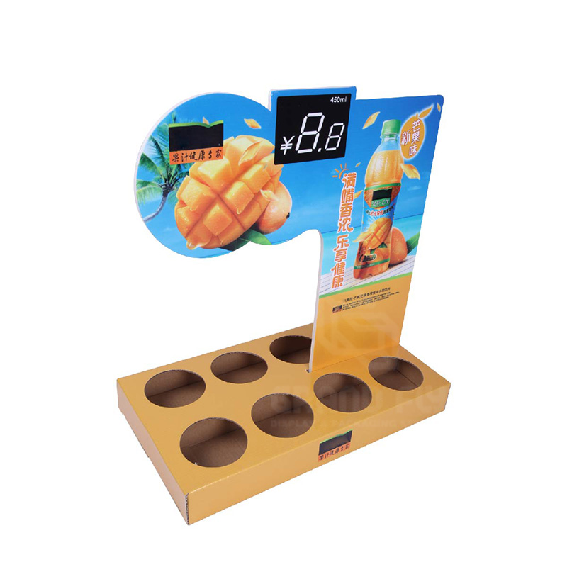 POS Beverages Juice Retail Counter Display Unit with Inser Hole for Bottle-2