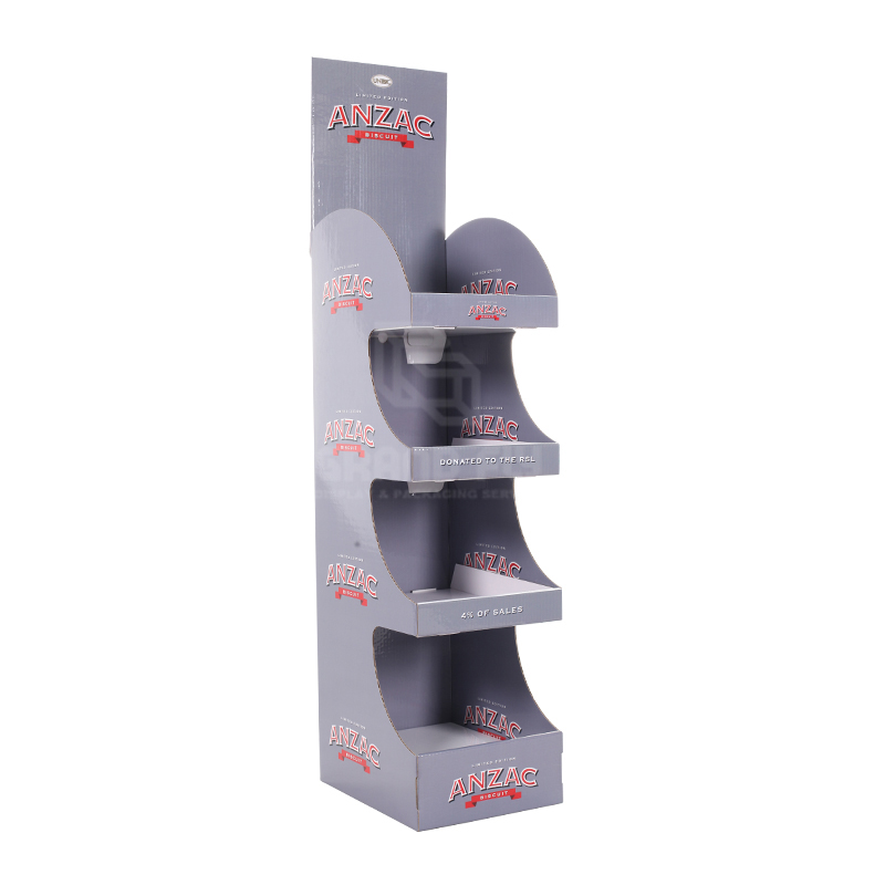POS Cardboard Shelf Display with Four Tier for Snack -1