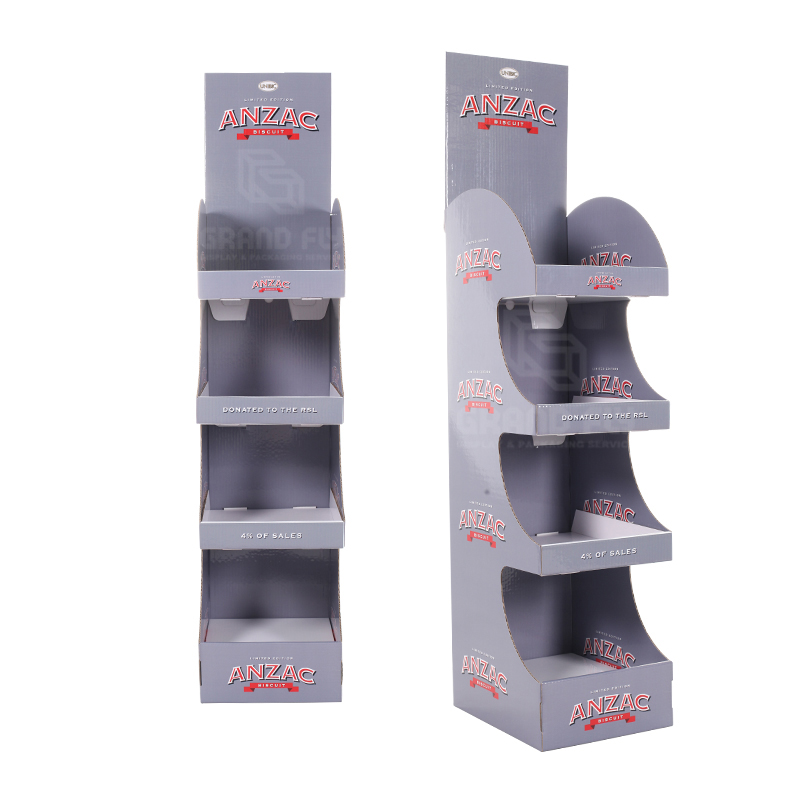 POS Cardboard Shelf Display with Four Tier for Snack -4