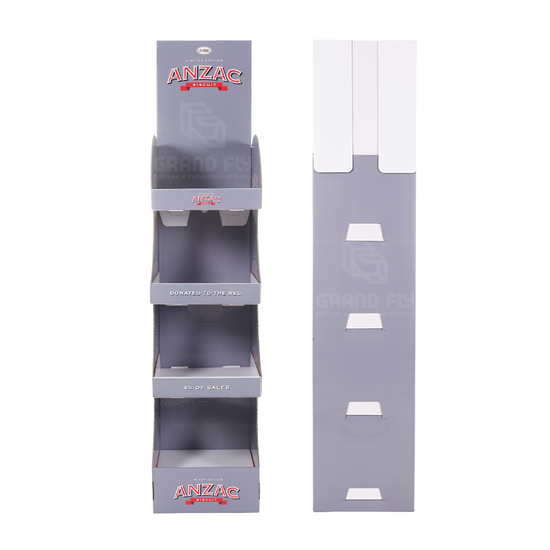 POS Cardboard Shelf Display with Four Tier for Snack -5