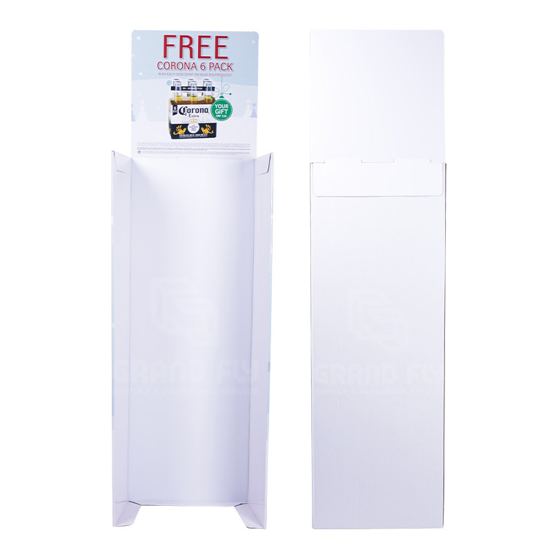 POSPOP Cardboard Beer Case Stacker Floor Display Stand -4