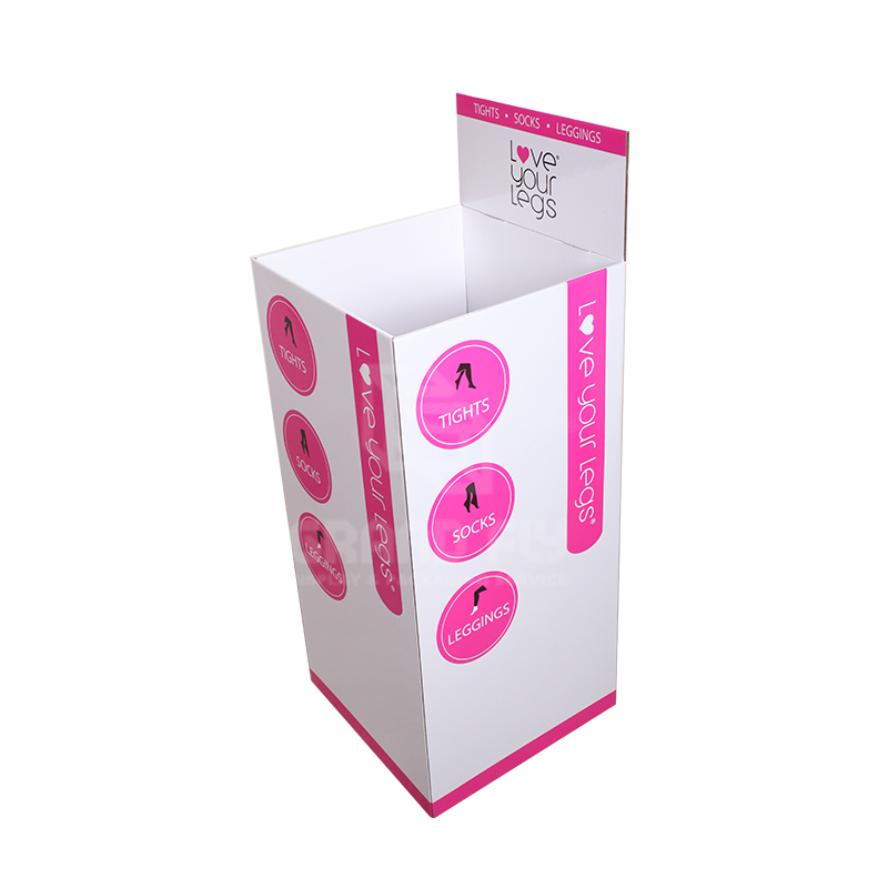 Paper Carton Retail Display Square Dump Bins for Sock-4