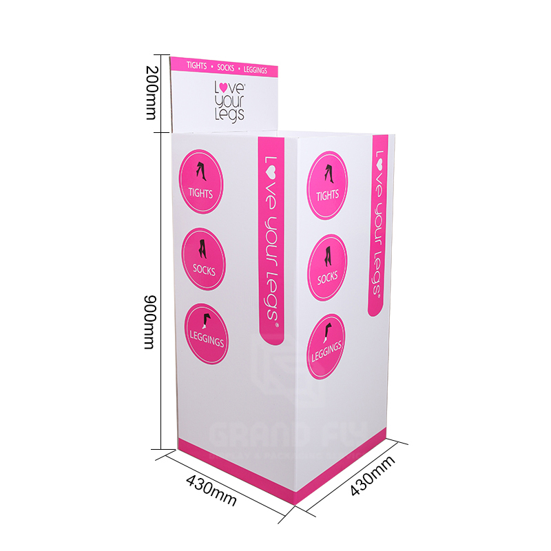 Paper Carton Retail Display Square Dump Bins for Sock-6 Custom Dump Bins