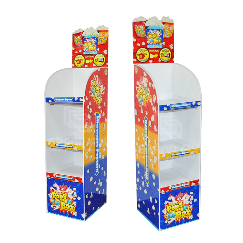 Paper Promotional Floor Shelf Display for PopcornSnack-4