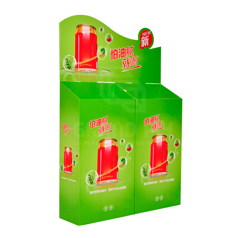 Stable Corrugated Floor Display Bin for Beverages Drinks-1
