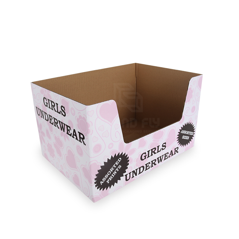 Stackable PDQ Shelf Ready Tray Display Box for Girls Underwear-1