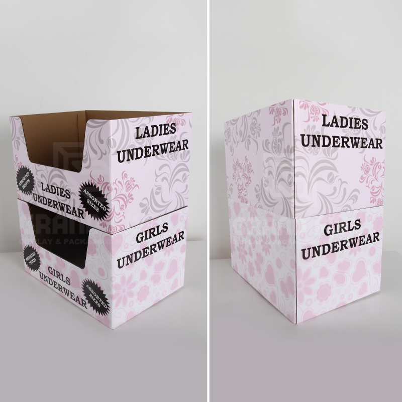 Stackable PDQ Shelf Ready Tray Display Box for Girls Underwear-5