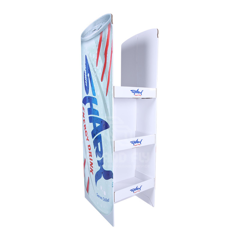 Two-side Can-shape Carton FSDU Temporary Beverage Display Rack-1