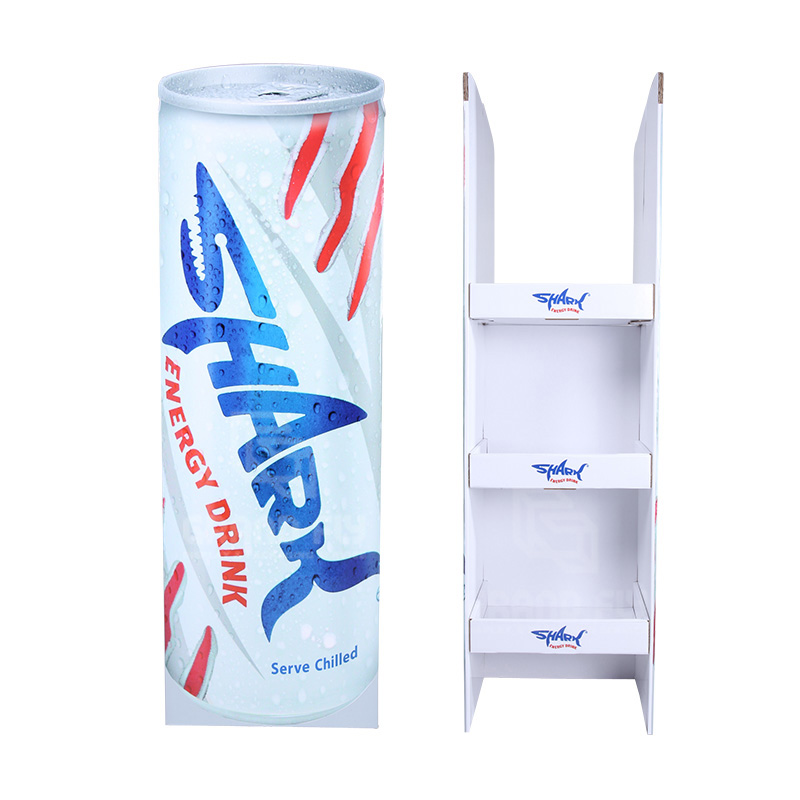 Two-side Can-shape Carton FSDU Temporary Beverage Display Rack-4
