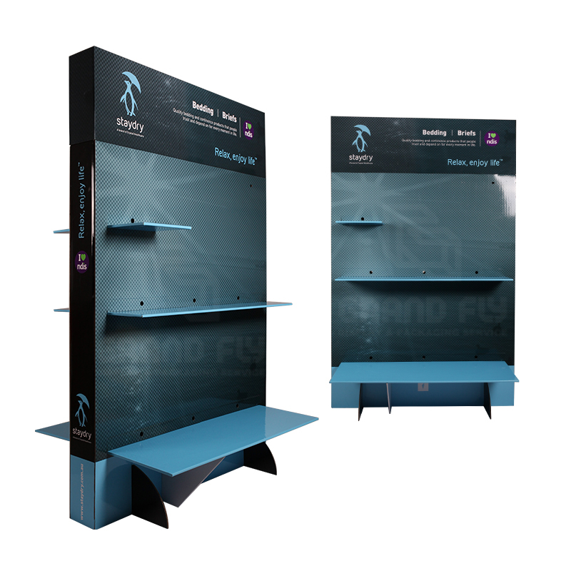 Two-sided FSDU Cardbaord POS Display Stand with Shelf for SheetPillow-4