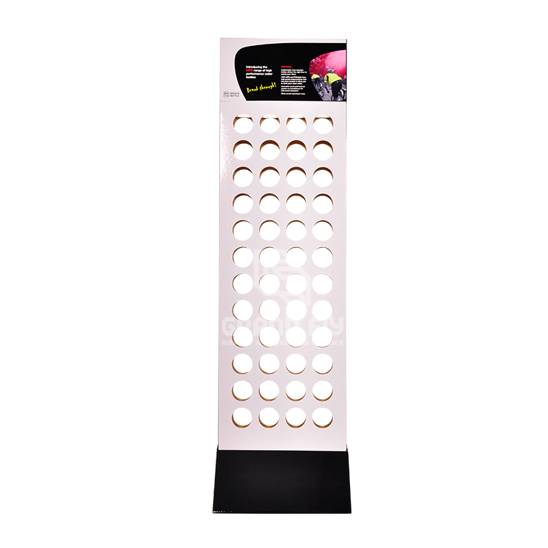2 Side Cardboard Floor Water Bottle Display Rack-2 2 Side Cardboard Floor Water Bottle Display Rack-2