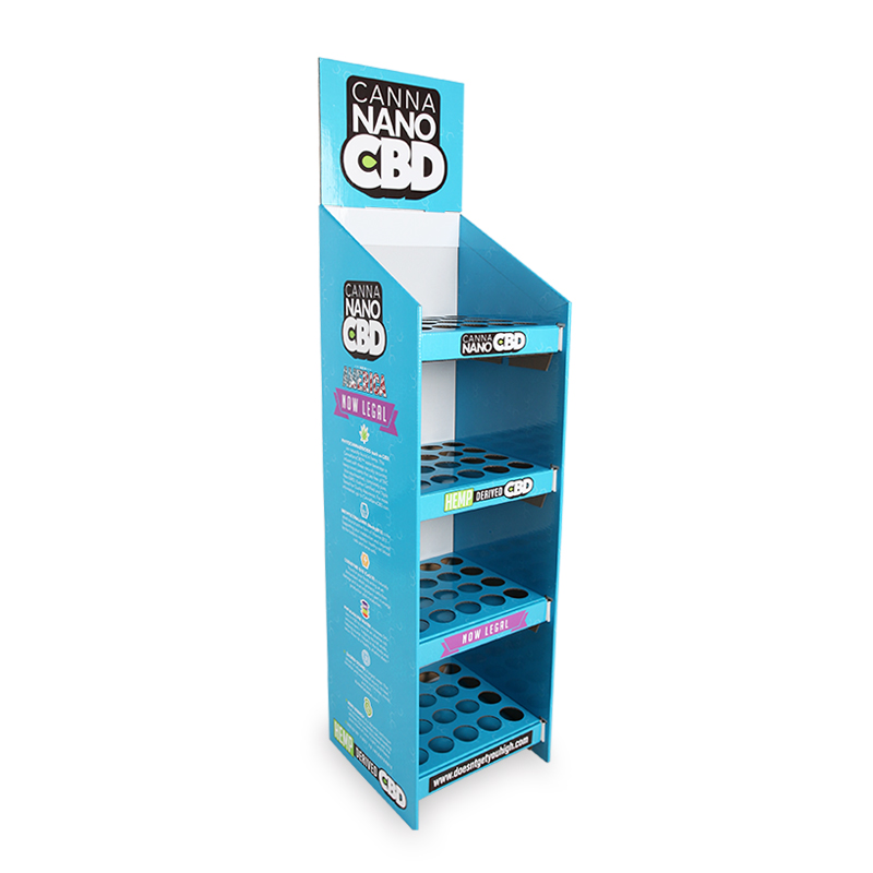 4 Shelf Freestanding Water Bottle Display with Insert-1 4 Shelf Freestanding Water Bottle Display with Insert-1