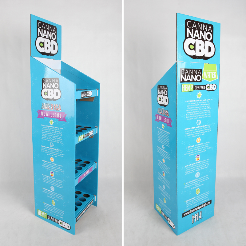 4 Shelf Freestanding Water Bottle Display with Insert-4 4 Shelf Freestanding Water Bottle Display with Insert-4
