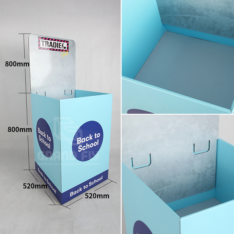BTS Retail Display Dump Bins with Header for Sock-4 BTS Retail Display Dump Bins with Header for Sock-4