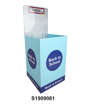 BTS Retail Display Dump Bins with Header for Sock