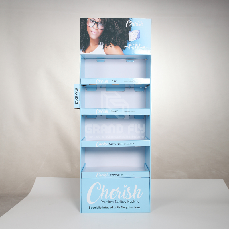 Cardboard Merchandise Floor Display Rack for ClothingGarmentT-shirt-2 Cardboard Merchandise Floor Display Rack for ClothingGarmentT-shirt-2