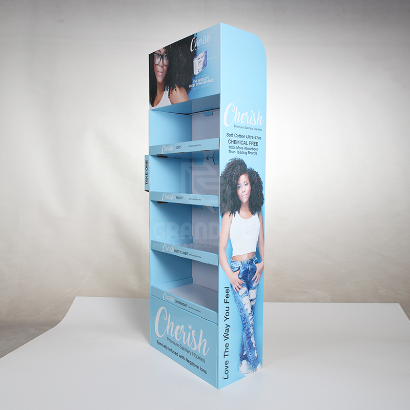 Cardboard Merchandise Floor Display Rack for ClothingGarmentT-shirt-3 Cardboard Merchandise Floor Display Rack for ClothingGarmentT-shirt-3