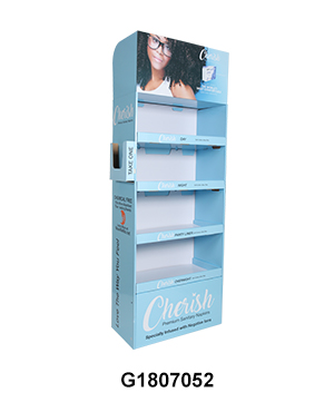 Cardboard Merchandise Floor Display Rack for ClothingGarmentT-shirt