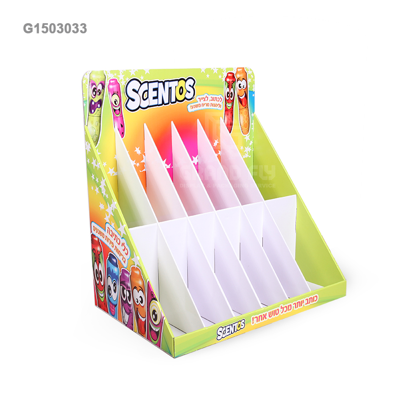 Custom Crayons Desktop Counter Display Stand with Cells-1 Custom Crayons Desktop Counter Display Stand with Cells-1