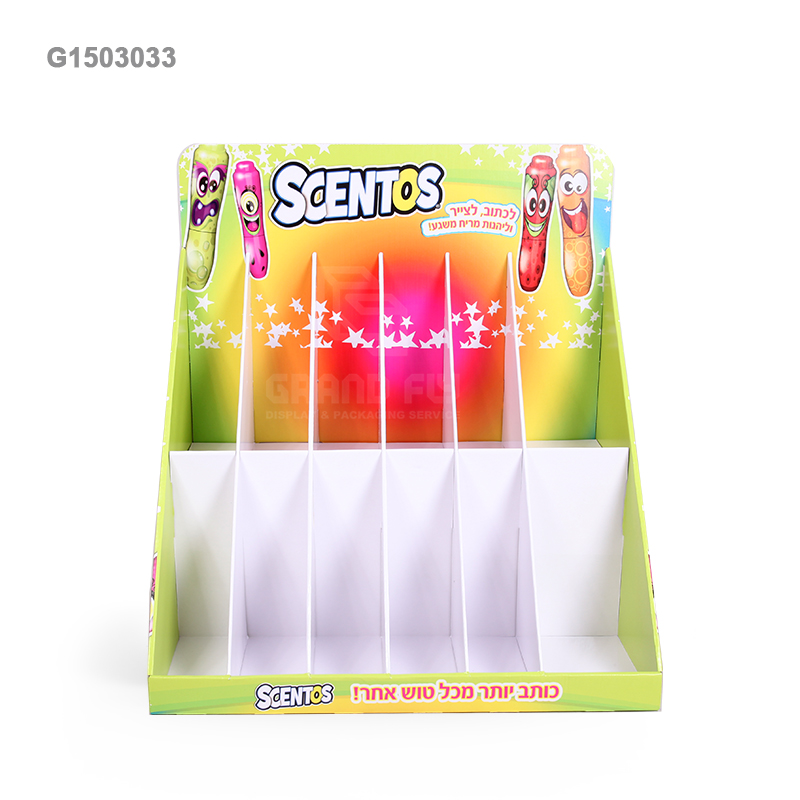 Custom Crayons Desktop Counter Display Stand with Cells-2 Custom Crayons Desktop Counter Display Stand with Cells-2