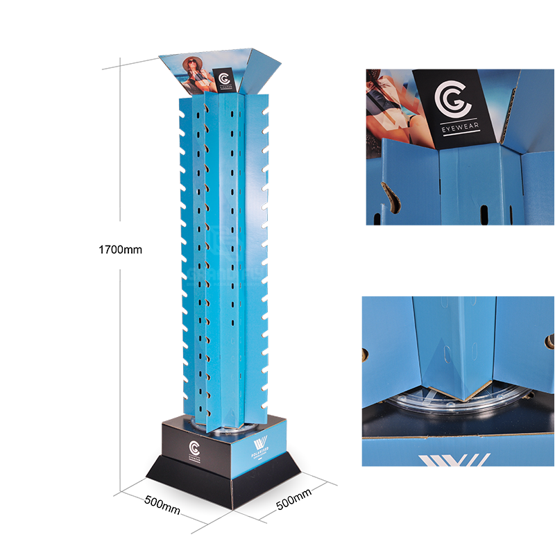 Custom Four Side Cardboard Sunglass Display - Holds 68 Pair-4 Custom Four Side Cardboard Sunglass Display - Holds 68 Pair-4