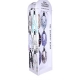 Four-side Scarf Cardboard Carton Floor Display Unit with Peg Hook