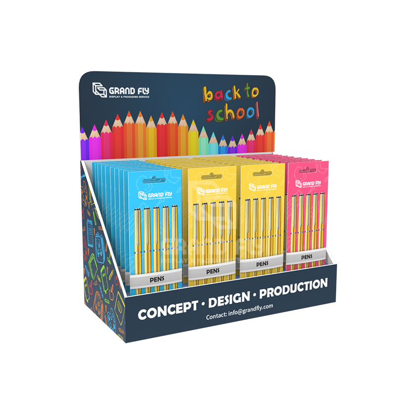 POS Paper Counter Top Display Unit for Crayon Marker Pen-1 POS Paper Counter Top Display Unit for Crayon Marker Pen-1