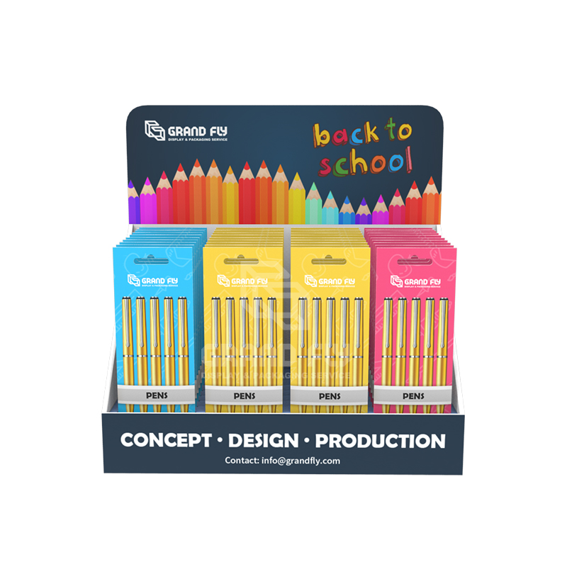 POS Paper Counter Top Display Unit for Crayon Marker Pen-2 POS Paper Counter Top Display Unit for Crayon Marker Pen-2