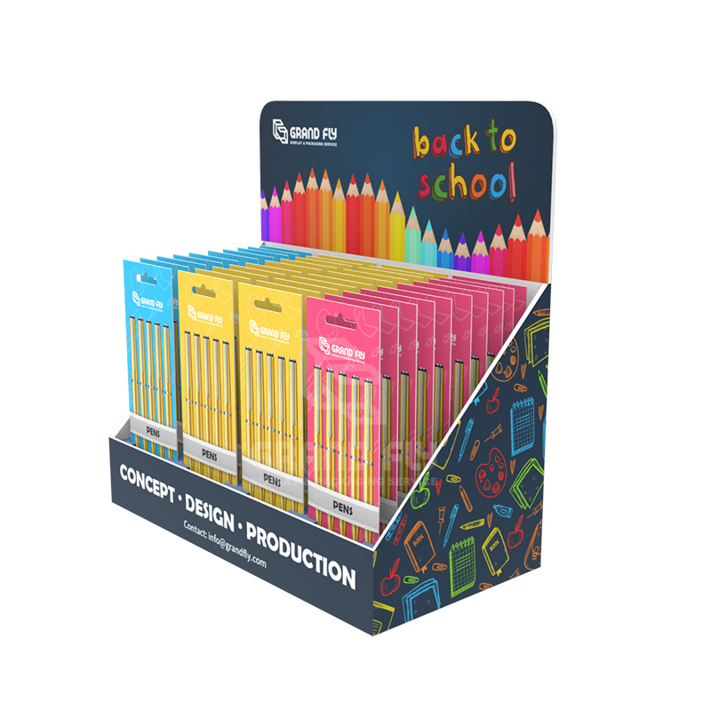 POS Paper Counter Top Display Unit for Crayon Marker Pen-3 POS Paper Counter Top Display Unit for Crayon Marker Pen-3