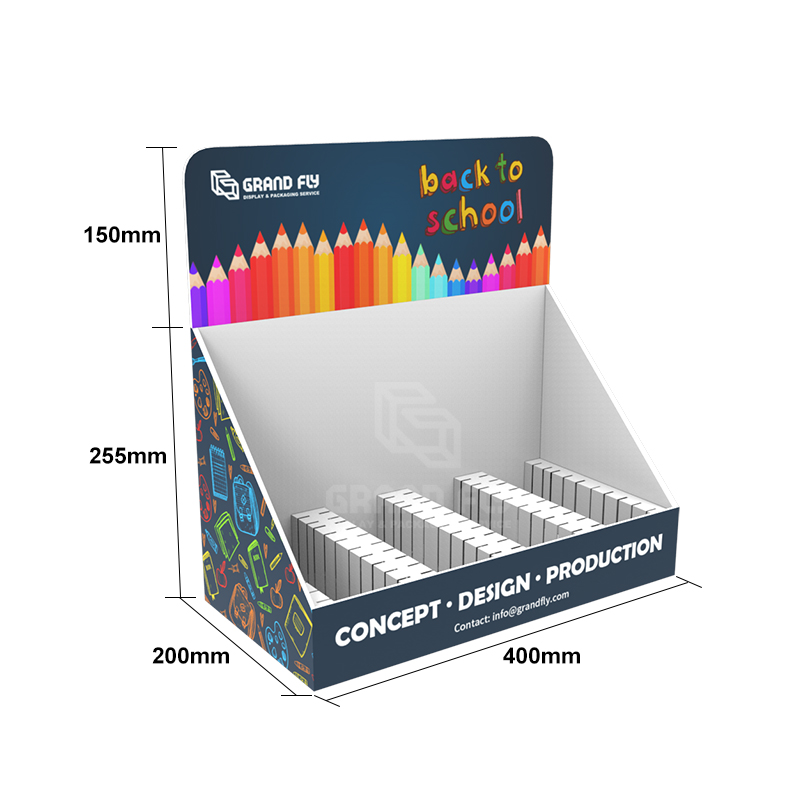 POS Paper Counter Top Display Unit for Crayon Marker Pen-4 POS Paper Counter Top Display Unit for Crayon Marker Pen-4