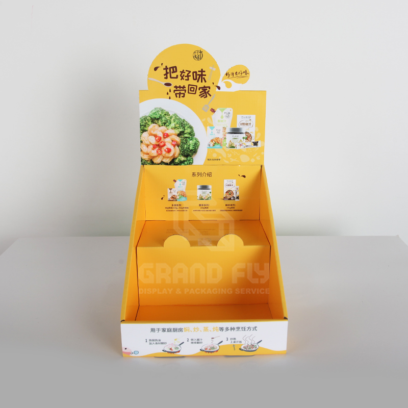 POS Tabletop Cardboard Display Box with 2 tier & Header-2 POS Tabletop Cardboard Display Box with 2 tier & Header-2