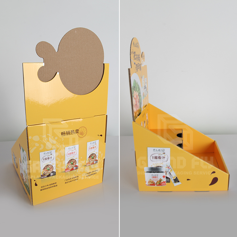 POS Tabletop Cardboard Display Box with 2 tier & Header-3 POS Tabletop Cardboard Display Box with 2 tier & Header-3