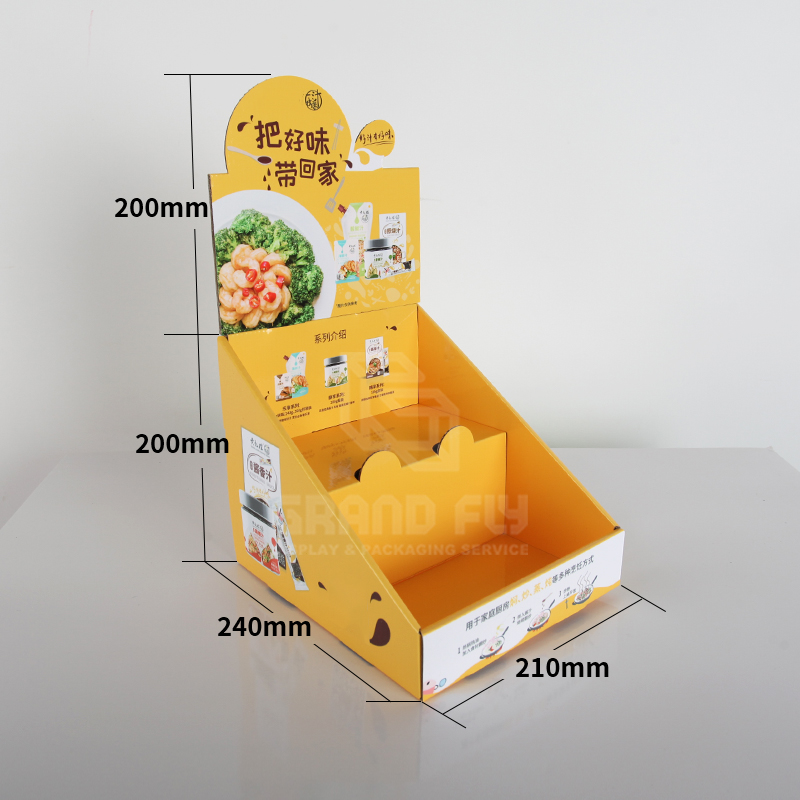 POS Tabletop Cardboard Display Box with 2 tier & Header-4 POS Tabletop Cardboard Display Box with 2 tier & Header-4