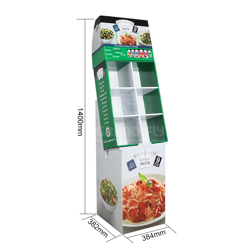 Pasta Corrugated POS Shipper Display with CellsPockets-4 Pasta Corrugated POS Shipper Display with CellsPockets-4