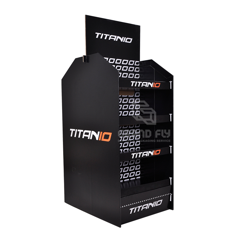 Two Sides POP Carton Cardboard Floor Display Shelf for Shirt-1 Two Sides POP Carton Cardboard Floor Display Shelf for Shirt-1
