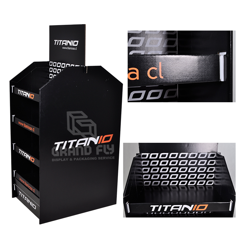 Two Sides POP Carton Cardboard Floor Display Shelf for Shirt-3 Two Sides POP Carton Cardboard Floor Display Shelf for Shirt-3