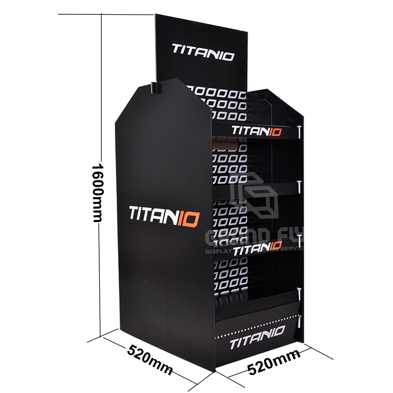 Two Sides POP Carton Cardboard Floor Display Shelf for Shirt-4 Two Sides POP Carton Cardboard Floor Display Shelf for Shirt-4