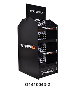 Two Sides POP Carton Cardboard Floor Display Shelf for Shirt
