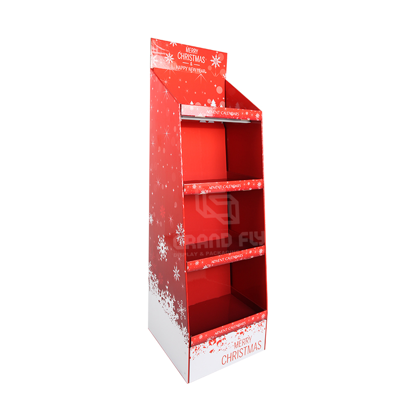 4 Tier Cardboard Free Standing Display Stand for Christmas Gift-1 4 Tier Cardboard Free Standing Display Stand for Christmas Gift-1