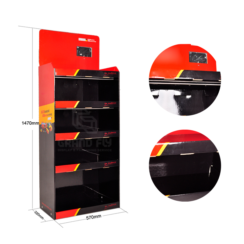 5 Shelf Cardboard Retail Display Stands with LCD for Toy-4 5 Shelf Cardboard Retail Display Stands with LCD for Toy-4