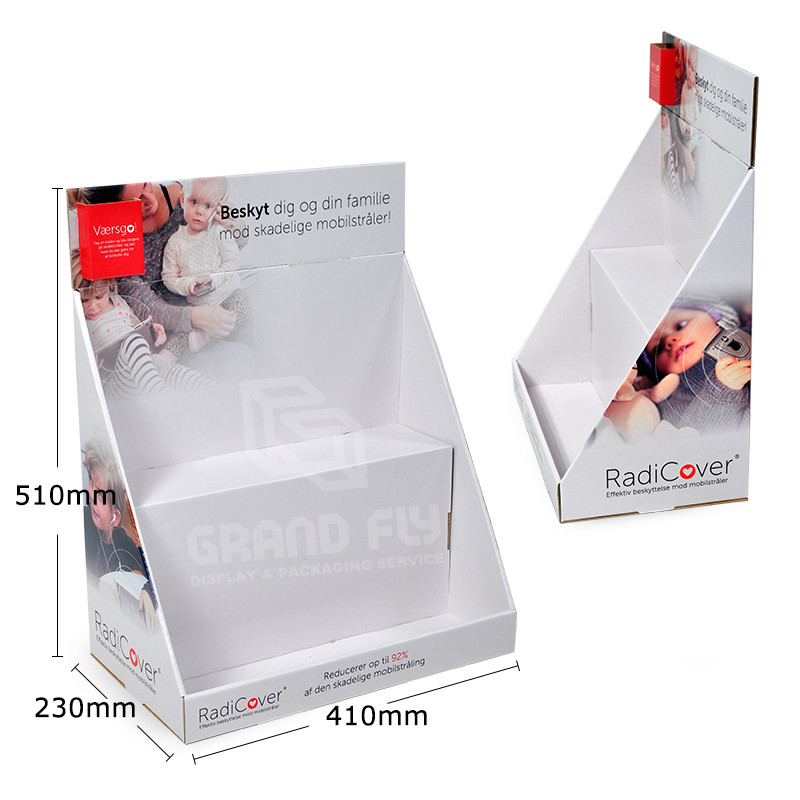 Caredboard Retail Store Counter Top Display with 2 Tier-4 Caredboard Retail Store Counter Top Display with 2 Tier-4