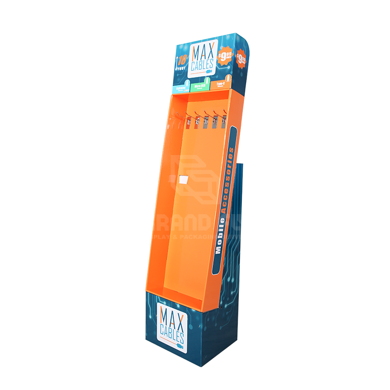 Corrugated Paper Floor Shipper Display for USBData Cable-1 Corrugated Paper Floor Shipper Display for USBData Cable-1