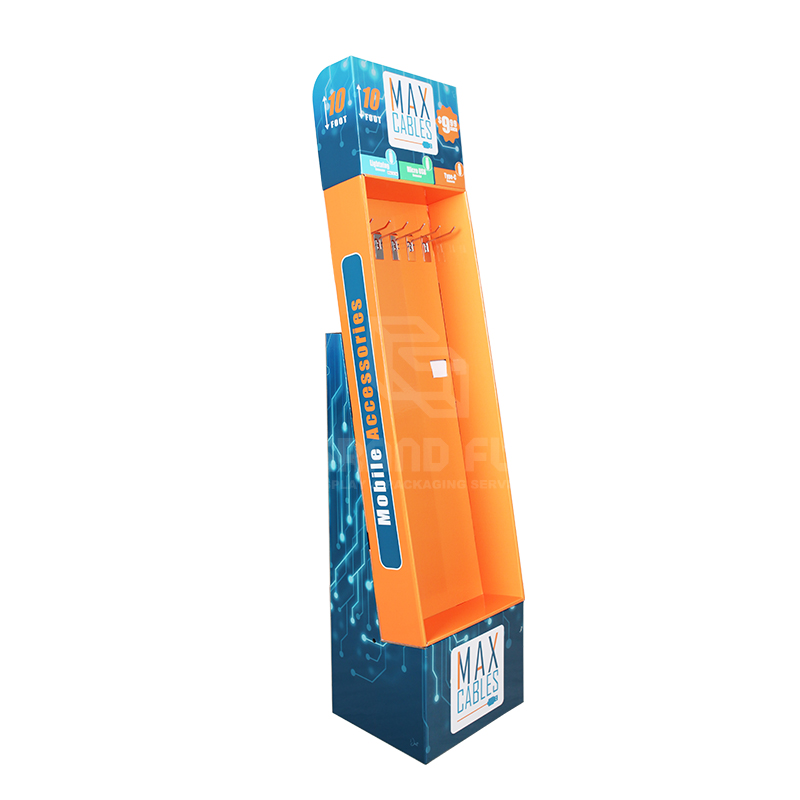 Corrugated Paper Floor Shipper Display for USBData Cable-2 Corrugated Paper Floor Shipper Display for USBData Cable-2