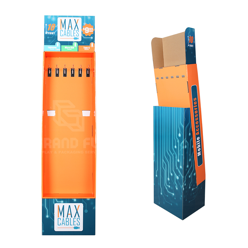 Corrugated Paper Floor Shipper Display for USBData Cable-3 Corrugated Paper Floor Shipper Display for USBData Cable-3