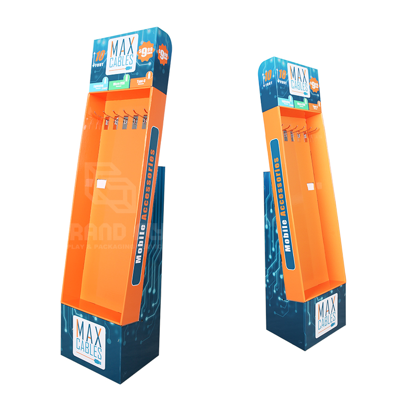 Corrugated Paper Floor Shipper Display for USBData Cable-4 Corrugated Paper Floor Shipper Display for USBData Cable-4