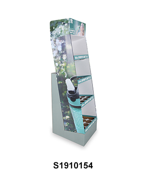 Cardboard Water Bottle POS Merchandise Display Stand